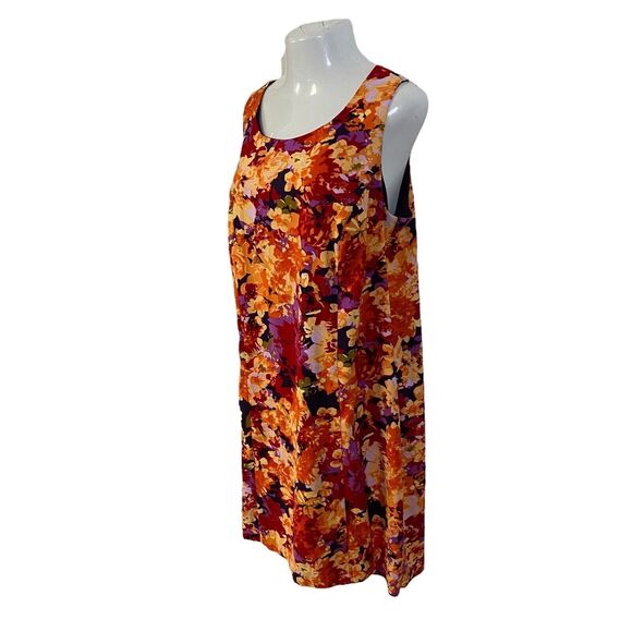 Maggie Barnes Dress Womens 18W Orange Floral Career Officecore Corpcore Church - Picture 6 of 14